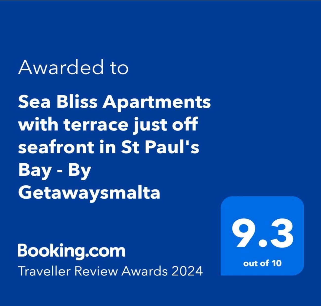 Sea Bliss Apartments With Terrace Just Off Seafront In St Paul'S Bay - By Getawaysmalta セント・ポールズ・ベイ エクステリア 写真